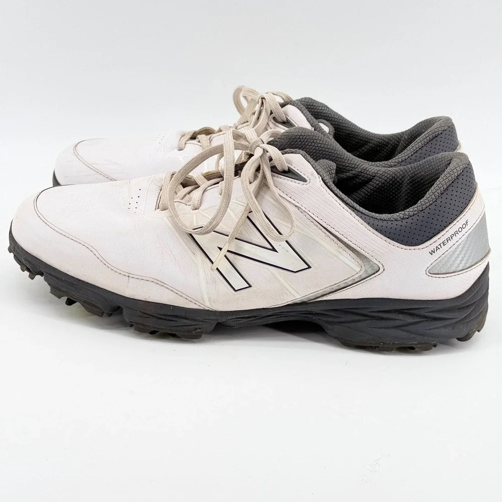 New Balance NBG2005 White Grey Waterproof Spiked Golf Shoes Mens 13 D